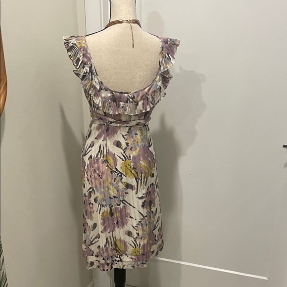 BCBGMaxAzria Multicolor Ruffle Midi Dress - Picture 7 of 11